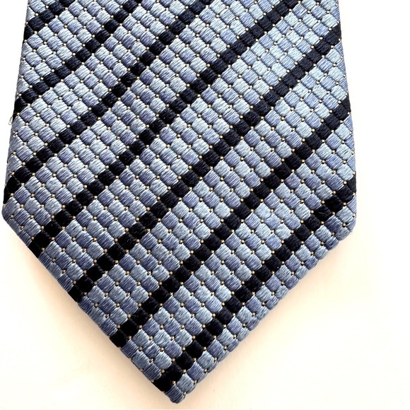 XMI Platinum Men’s Tie 2 Shades of Blue O/S - Picture 3 of 5